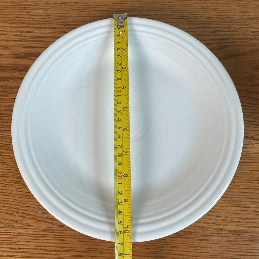 Fiesta White Dinner Plate 10.5 Inch Genuine Lead Free HLC USA GGB Ceramic